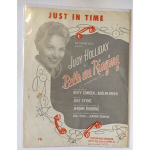 Just in Time Judy Holliday Bells Are Ringing 1956 Broadway Sheet Music